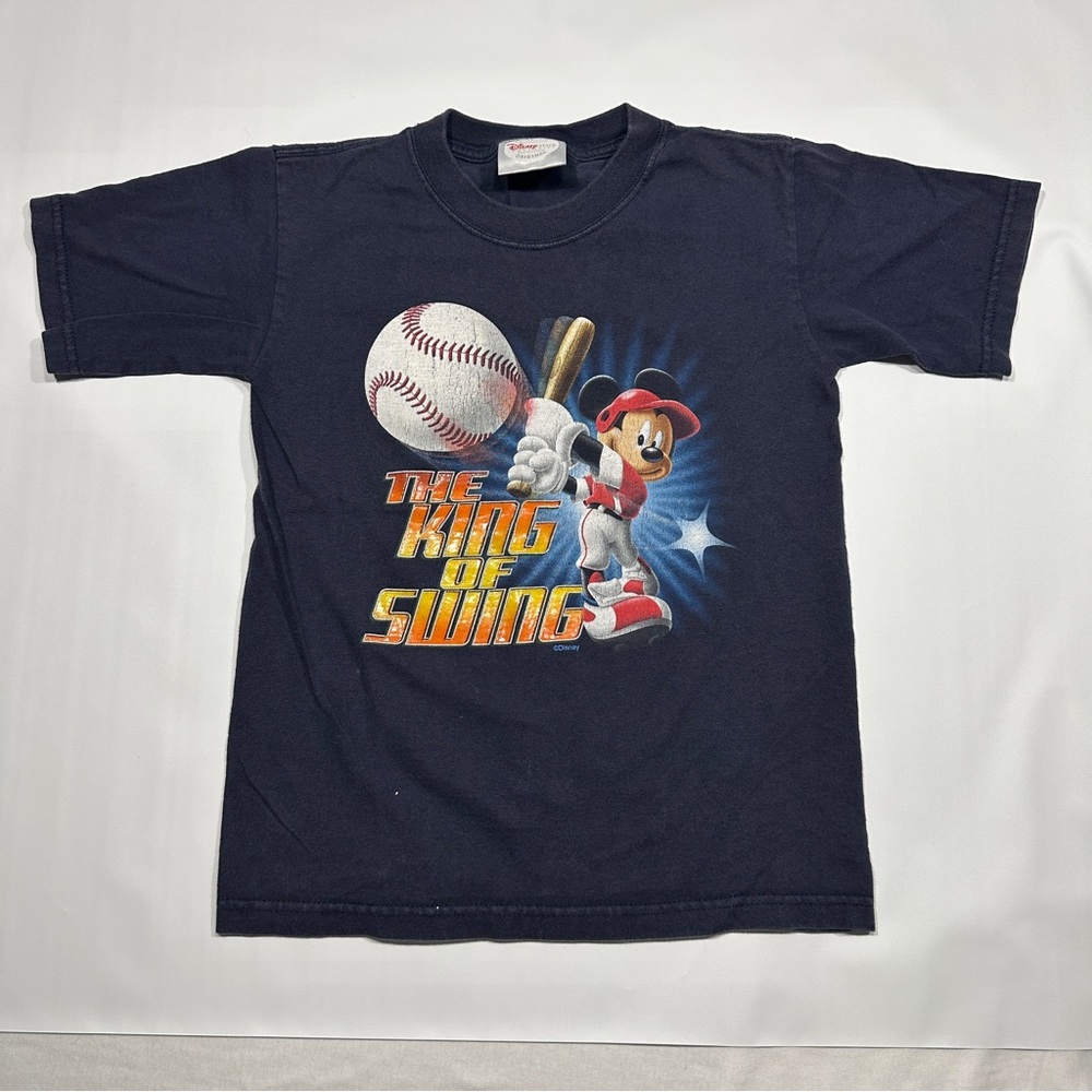 King Of Swing Baseball Disney Mickey Mouse Kids Shirt